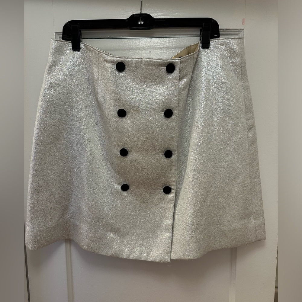 Silver tuxedo mini, J.Crew, size 16